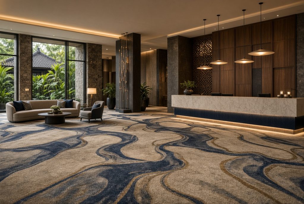 Karpet hotel custom untuk interior hotel di Solo