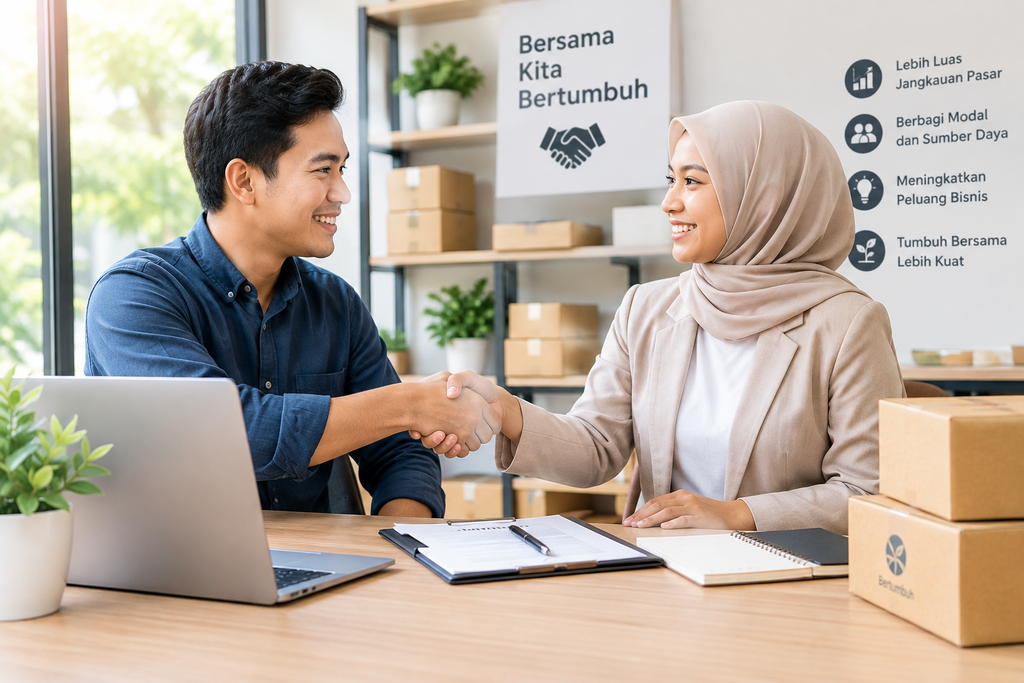 Keuntungan bermitra usaha untuk memperluas jaringan bisnis dan mengembangkan usaha bersama.