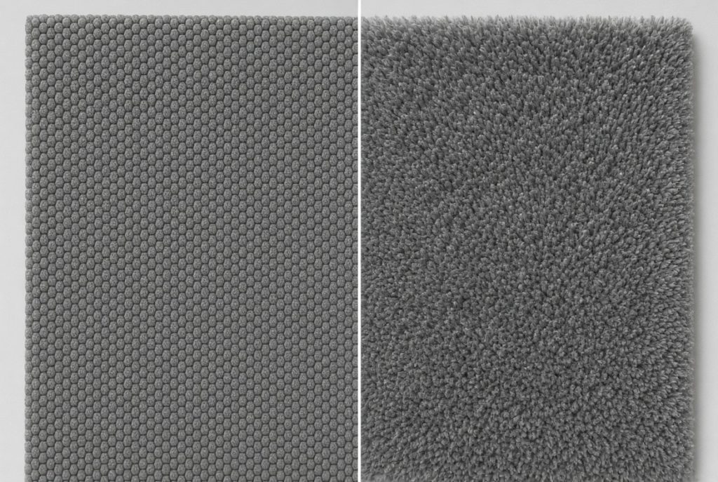 Perbedaan tekstur karpet roll loop dan cut pile